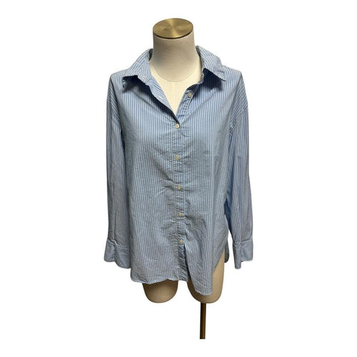 Chemise Naf Naf - 40 - Bleu clair rayé blanc - État : Excellent