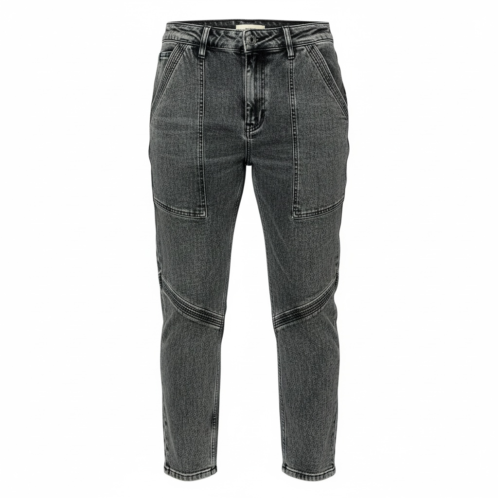 Jeans Taille Haute Ba&sh - S - Gris - État : Excellent