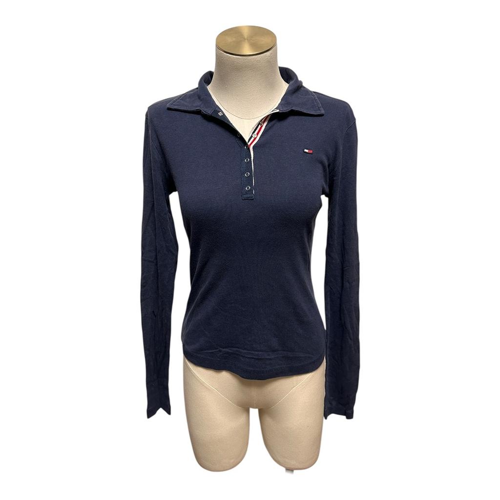 Polo manches longues Tommy Hilfiger - M - Navy - État : Excellent