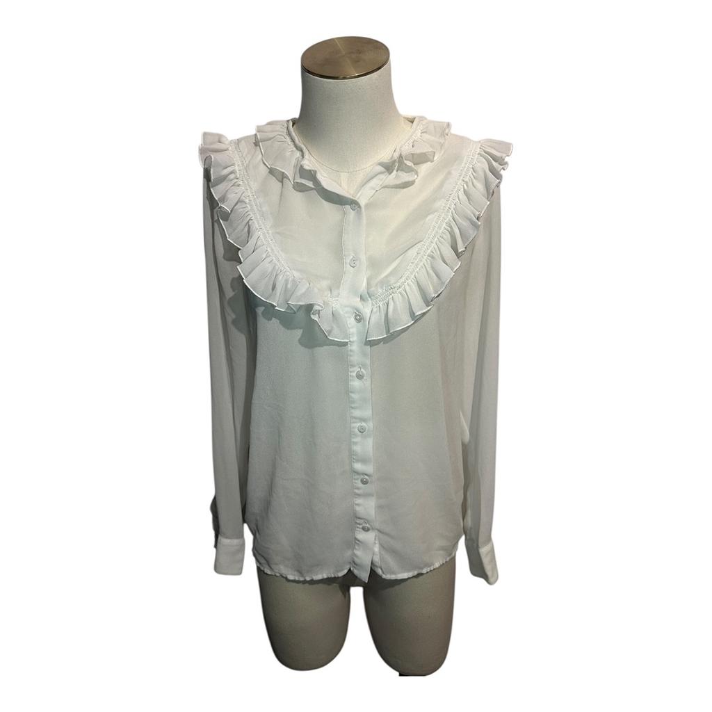 Blouse Manches Longues The Kooples - Xs - Blanc - État : Excellent