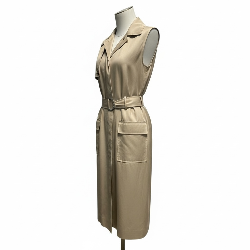 Robe Midi Calvin Klein - 36 - Beige - État : Neuf avec étiquette