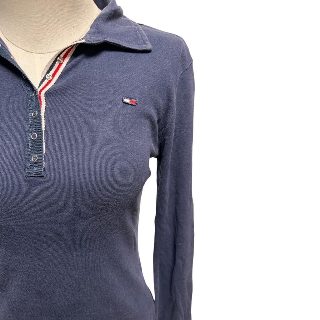 Polo manches longues Tommy Hilfiger - M - Navy - État : Excellent