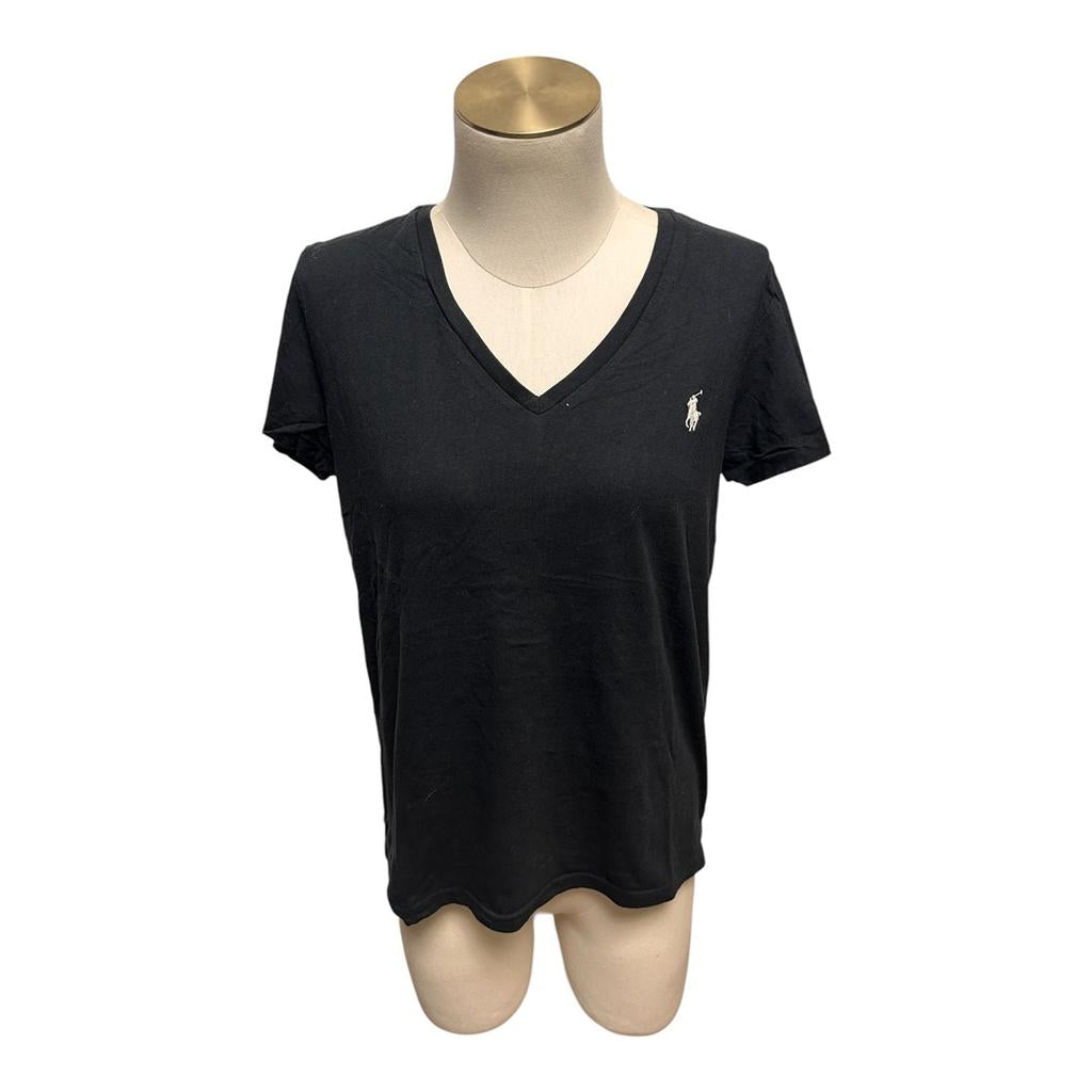 T-shirt col V Polo Ralph Lauren - L - Noir - État : Excellent