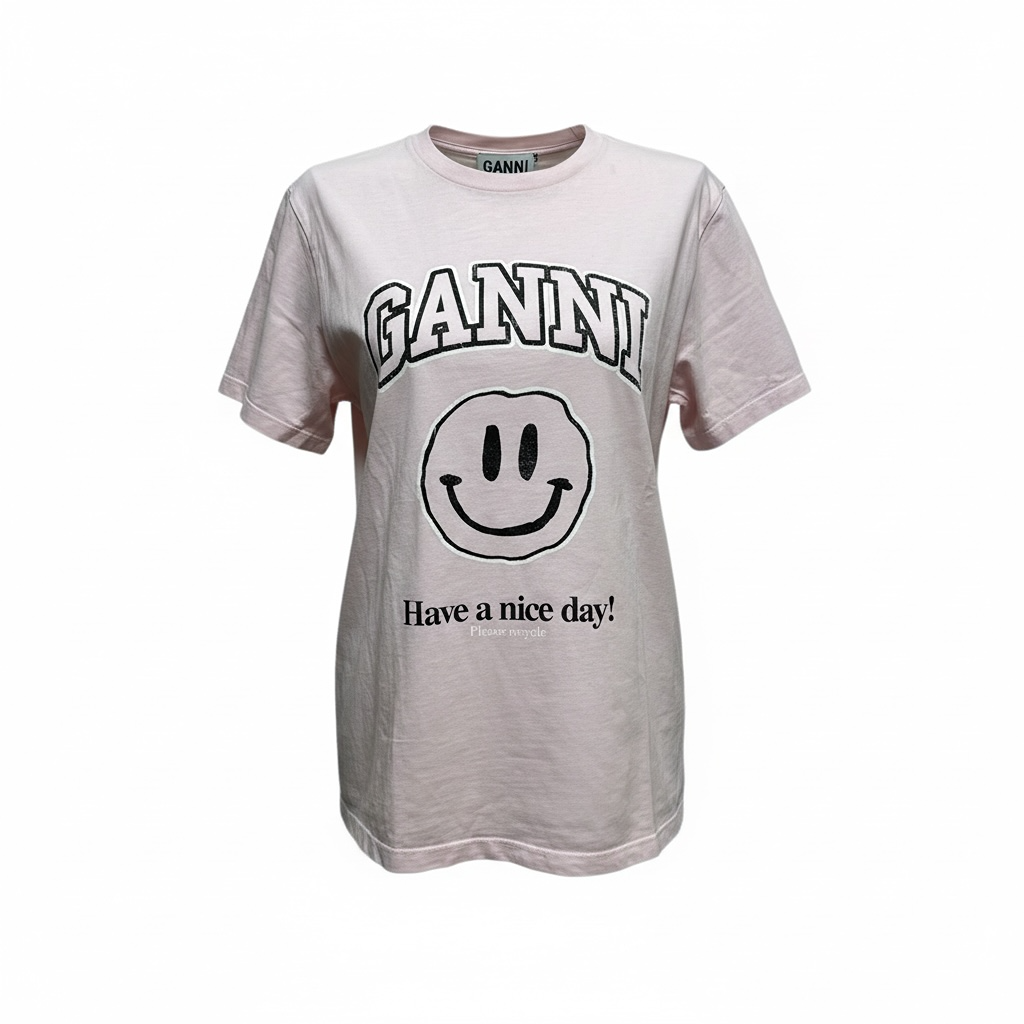 T-shirt Ganni - S - Rose - État : Excellent