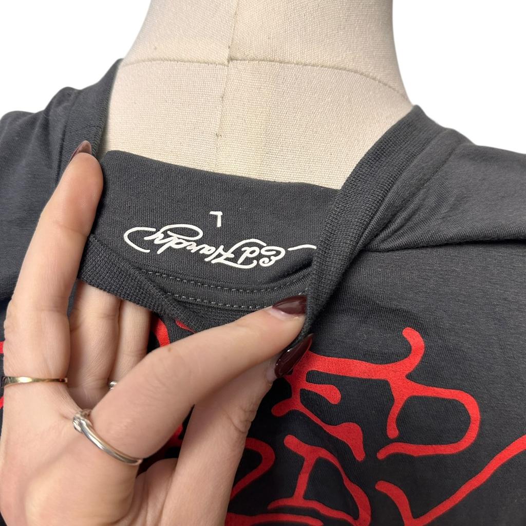 T-shirt Ed Hardy - L - Gris - État : Excellent