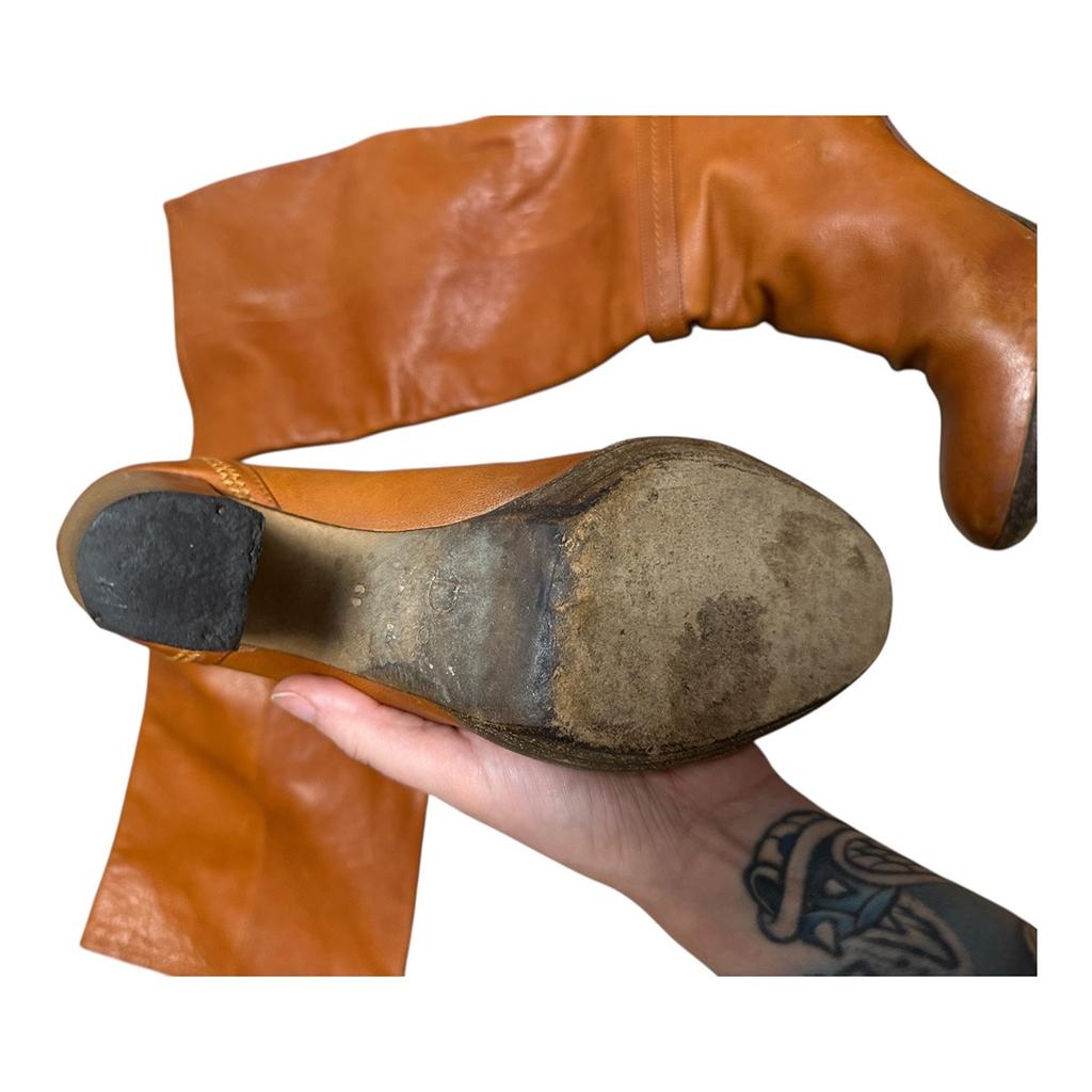 Bottes Hautes Dior - 39 - Marron - État Très Bon