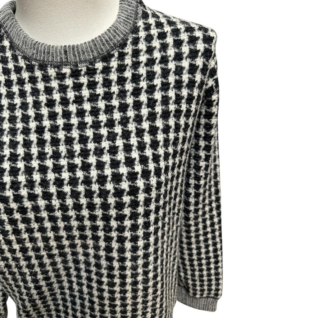 Pull Sandro - S - noir et blanc pied-de-poule - État : Excellent