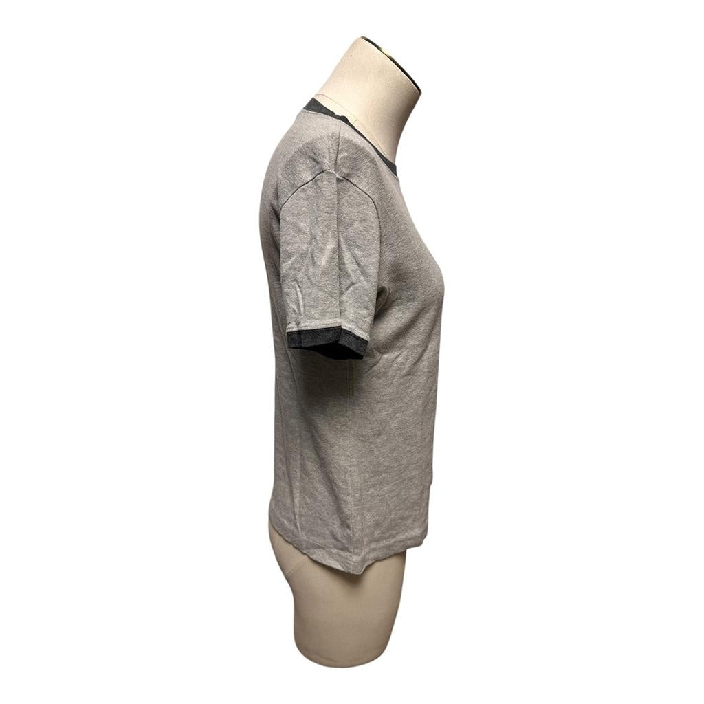 T-shirt ringer Tommy Hilfiger - L - Gris - État : Excellent
