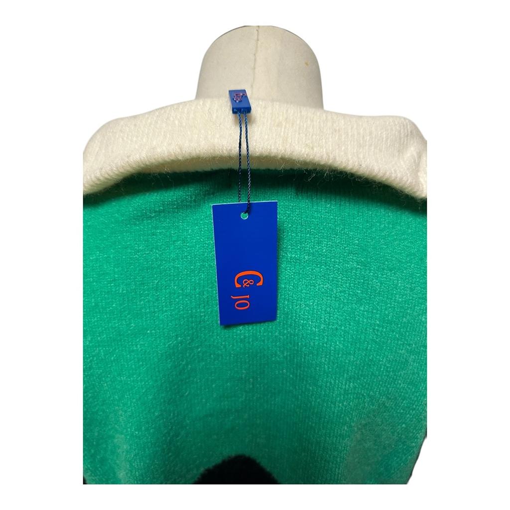 Pull G&10 - M - Vert/noir/crème - État : Neuf