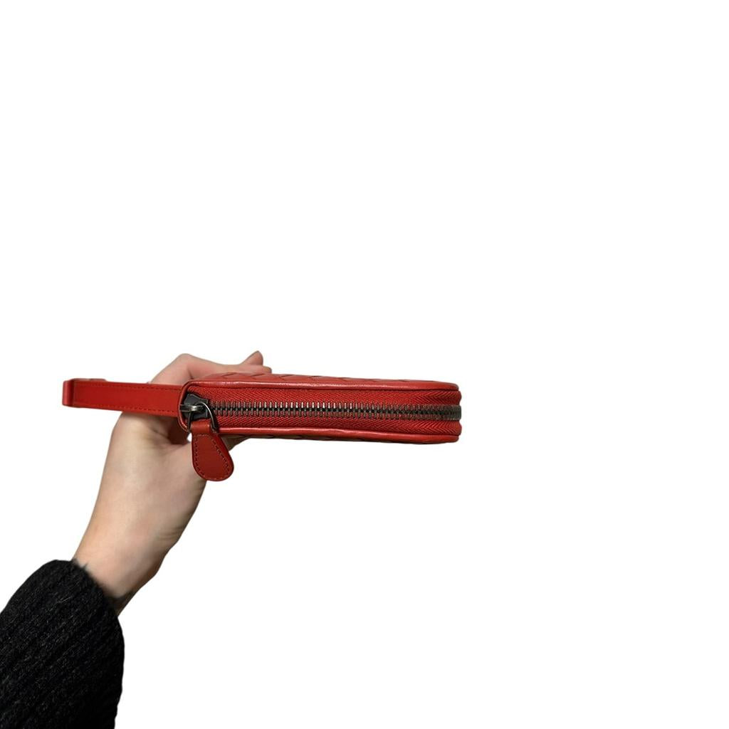 Porte-monnaie Bottega Veneta - Rouge - État : Très Bon