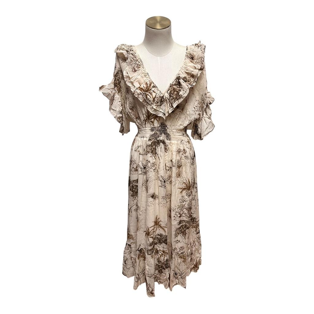 Robe midi Sandro - 38 - Écru - État : Neuf