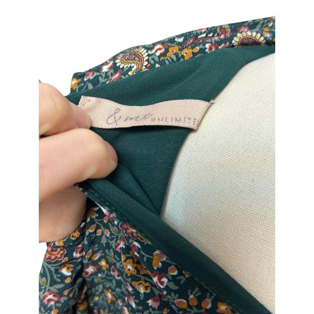 Robe & me Unlimited - 36 - vert foncé fleuri - État : Excellent