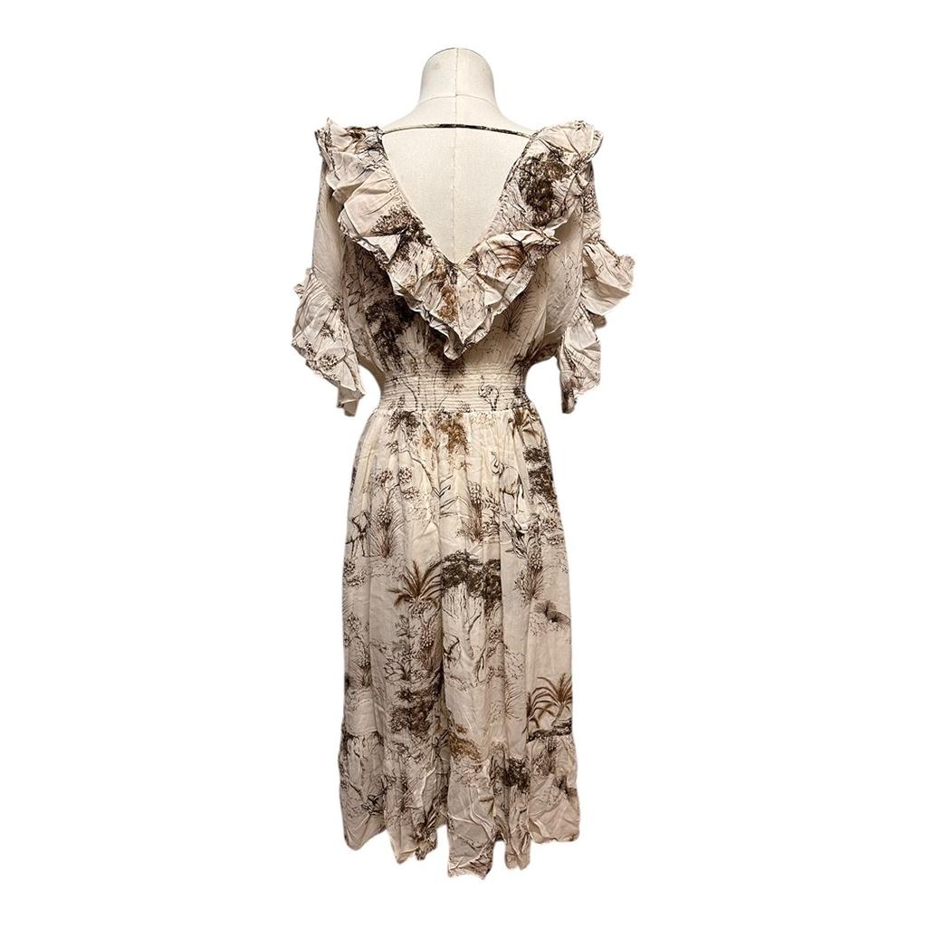 Robe midi Sandro - 38 - Écru - État : Neuf
