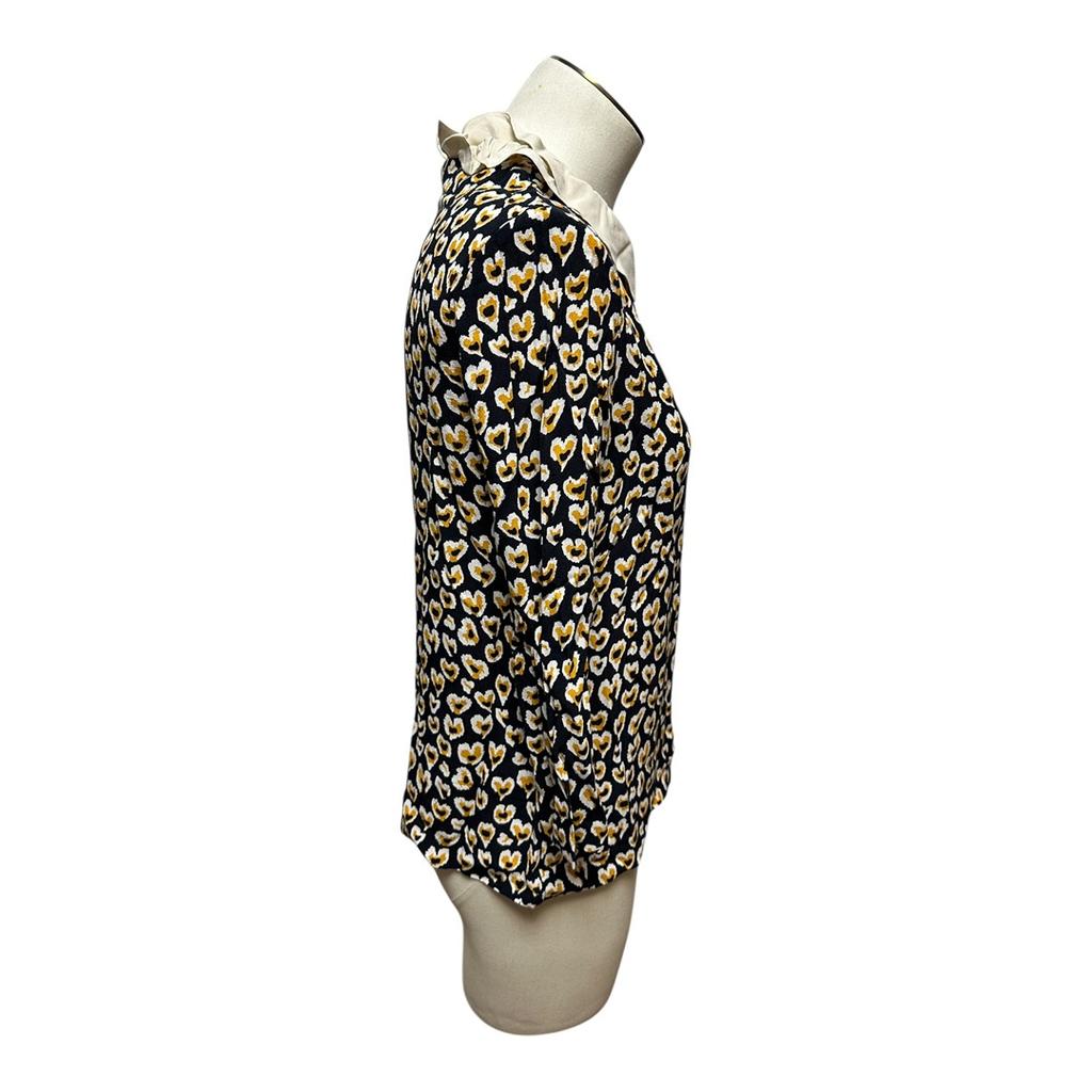 Blouse Sandro - L - Noir/jaune/blanc - État : Excellent