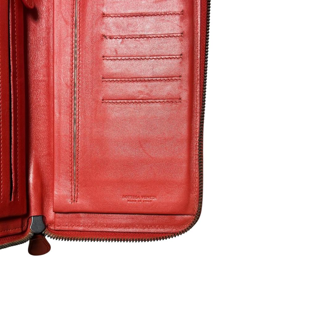 Porte-monnaie Bottega Veneta - Rouge - État : Très Bon