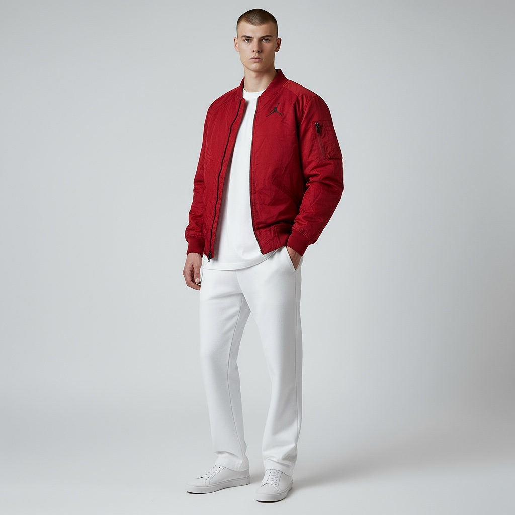 Blouson bomber rouge Jordan homme