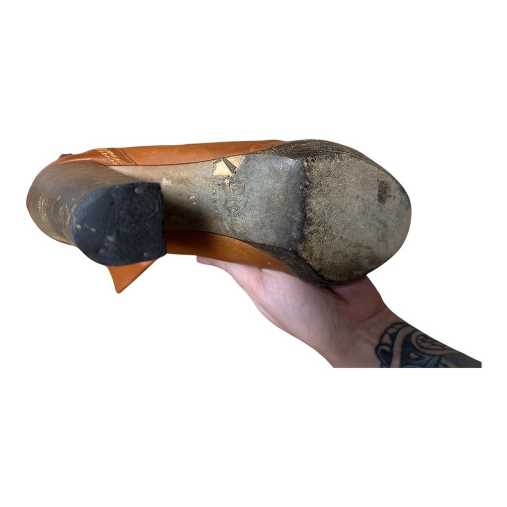 Bottes Hautes Dior - 39 - Marron - État Très Bon