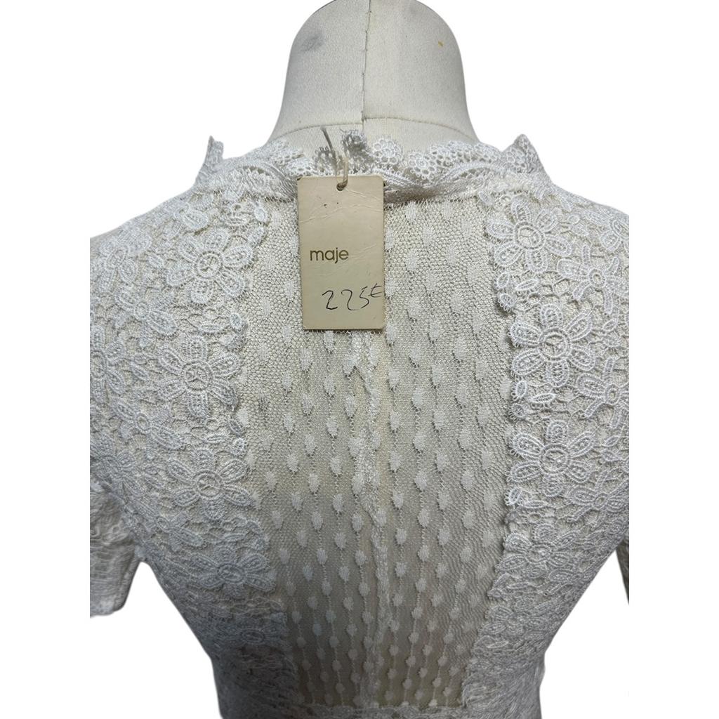 Robe Casual Maje - 36 - Blanc - État : Neuf