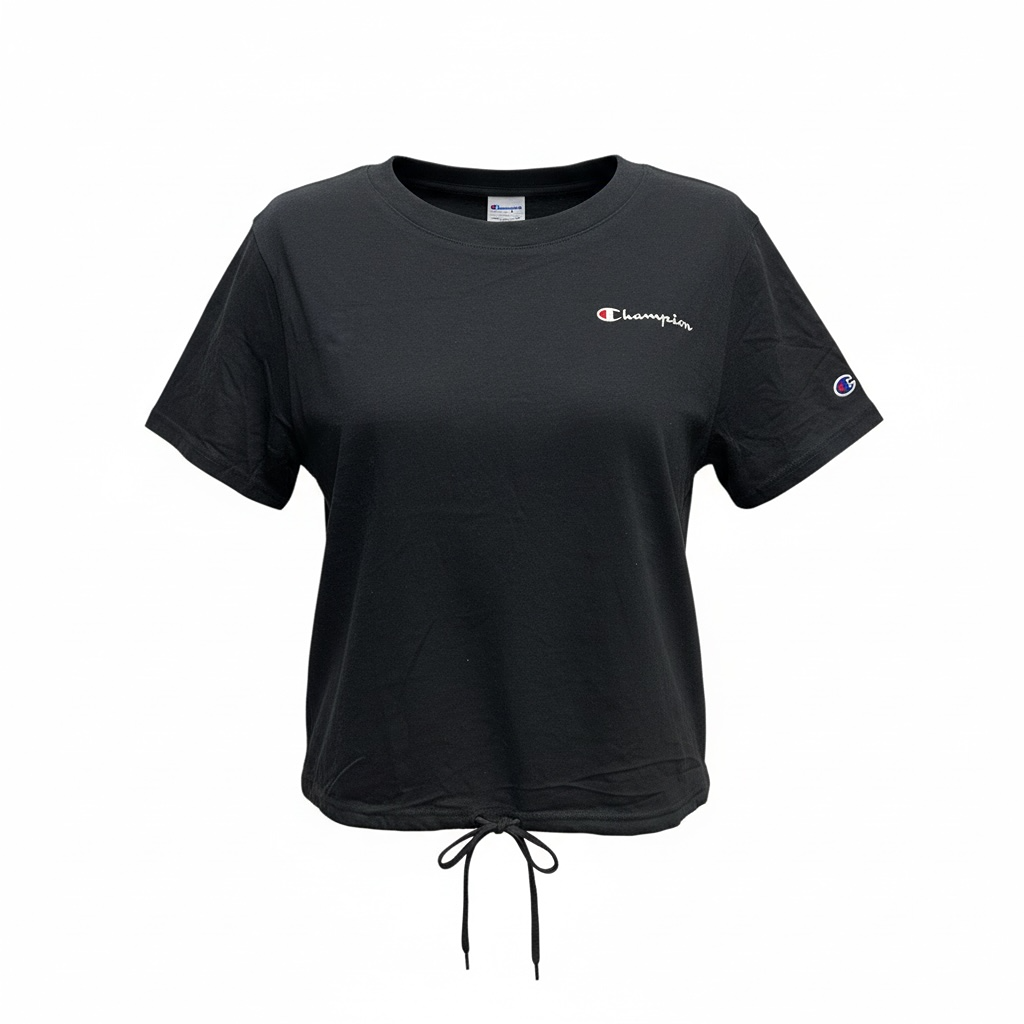 T-shirt crop top Champion - L - noir - État : Excellent