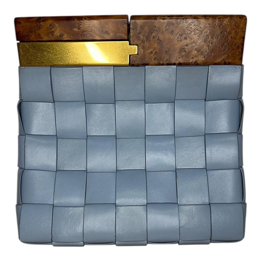 Clutch Bottega Veneta - Taille unique - Bleu - État : Excellent