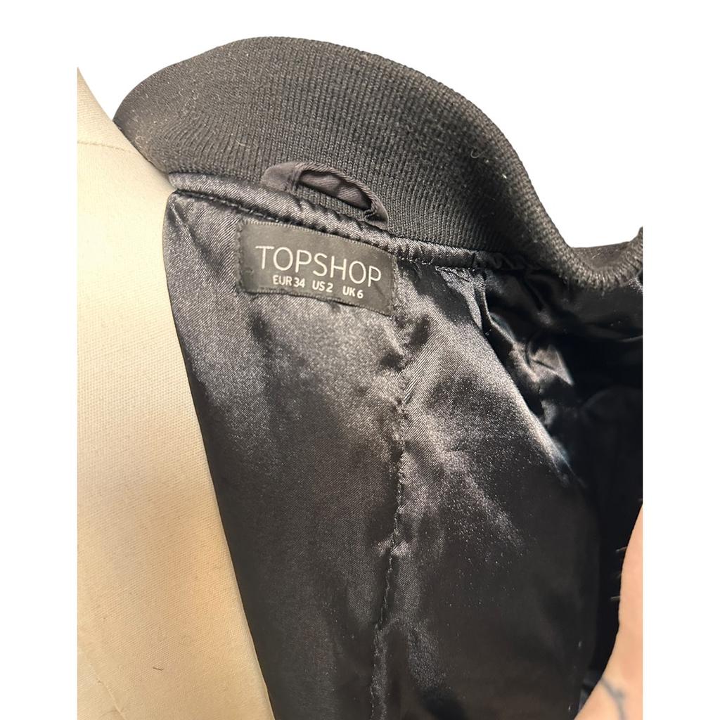 Bomber Topshop - 34 - Noir - État : Excellent