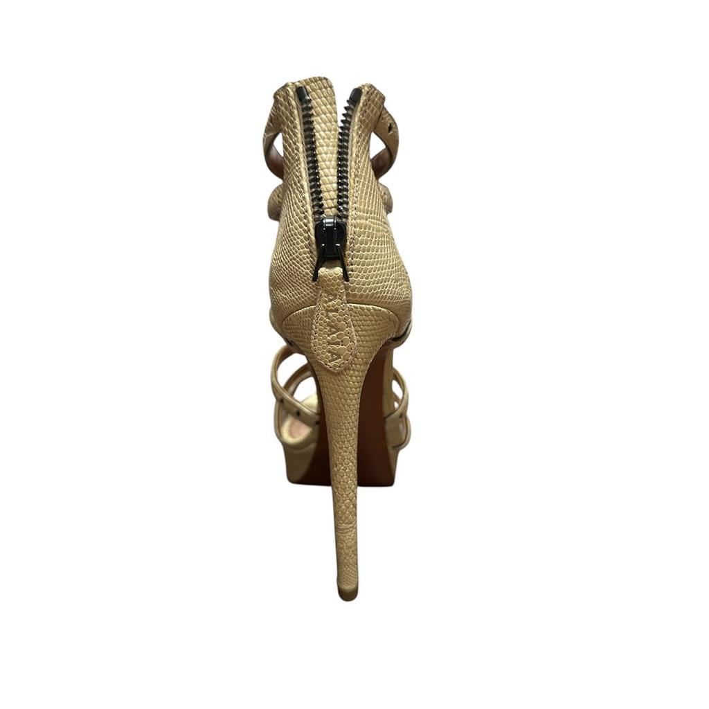 Sandales Alaïa - 35.5 - Crème - État : Neuf