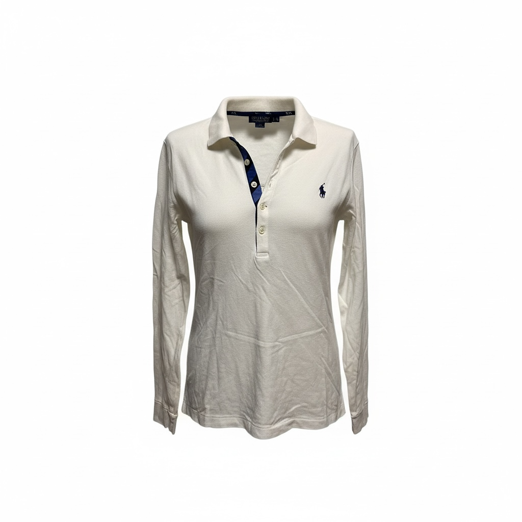 Polo Ralph Lauren Sport femme manches longues blanc - L - État : Excellent