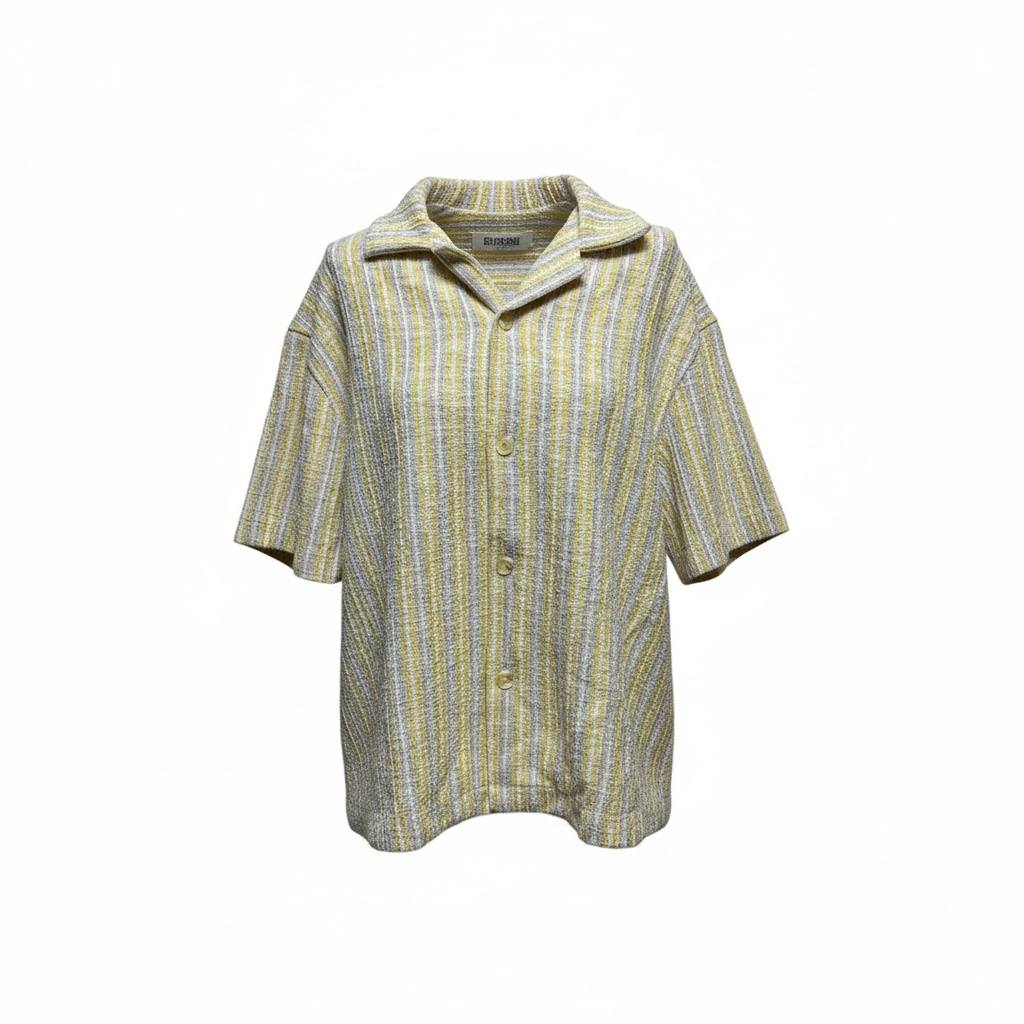 Chemise à rayures Zara - L - Jaune - État : Excellent
