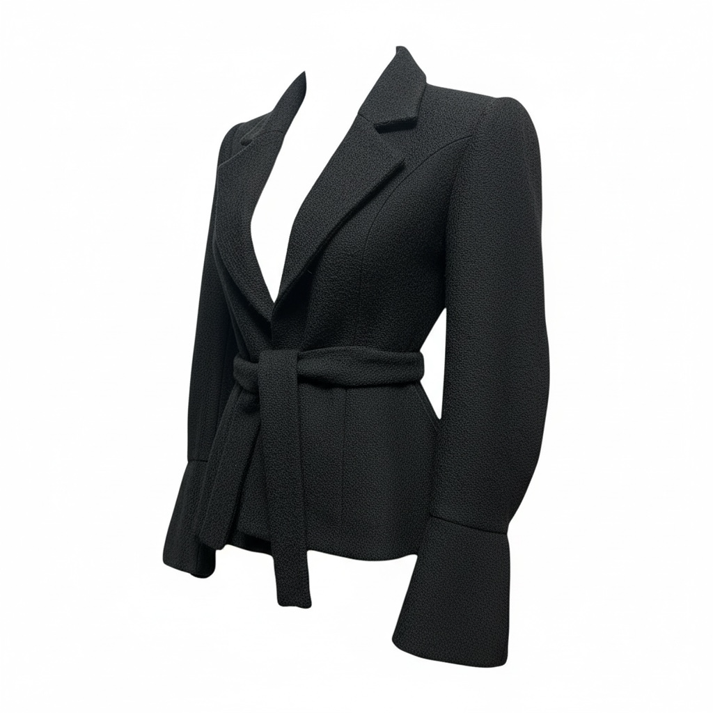 Veste Chemise Rochas - 36 - Noir - État : Très Bon