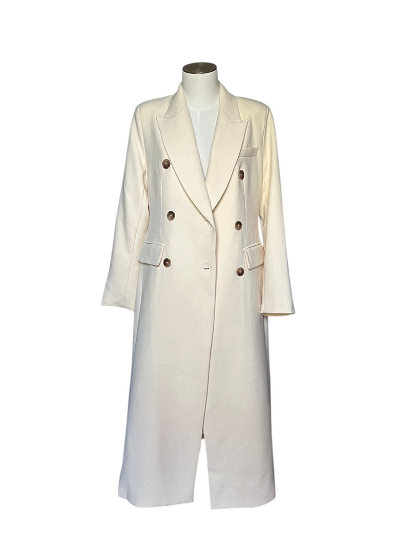 Manteau Long Hotel Particulier - M - Crème - Neuf avec étiquette