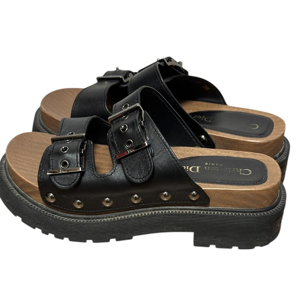 Mules Christian Dior - 38 - Noir - État : Excellent