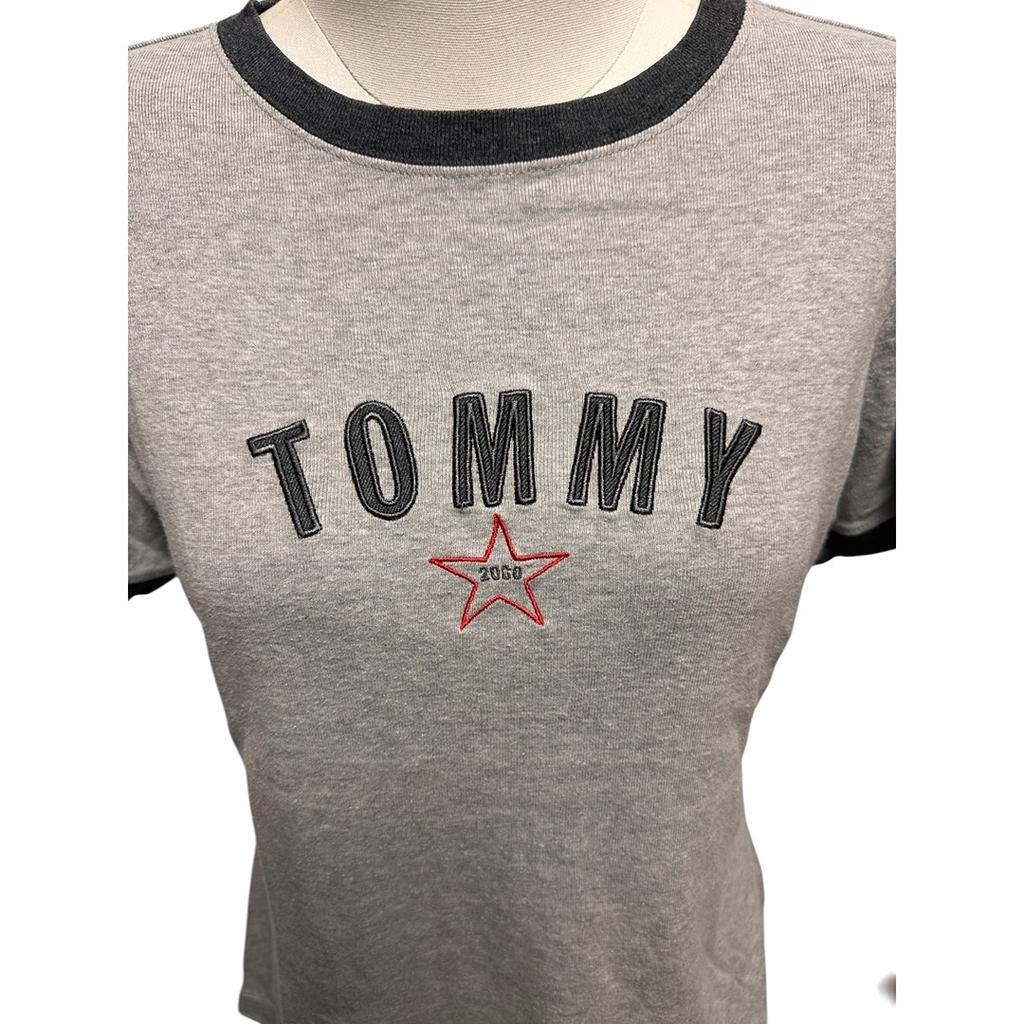 T-shirt ringer Tommy Hilfiger - L - Gris - État : Excellent