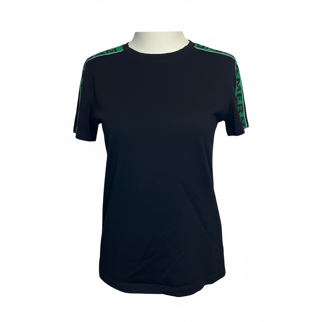 T-shirt Unis Maje - S - Noir/vert - État : Très Bon