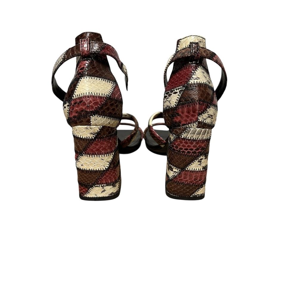 Sandales à talons Barbara Bui - Patchwork serpent multicolore - État : Excellent