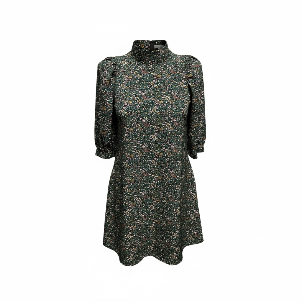 Robe & me Unlimited - 36 - vert foncé fleuri - État : Excellent