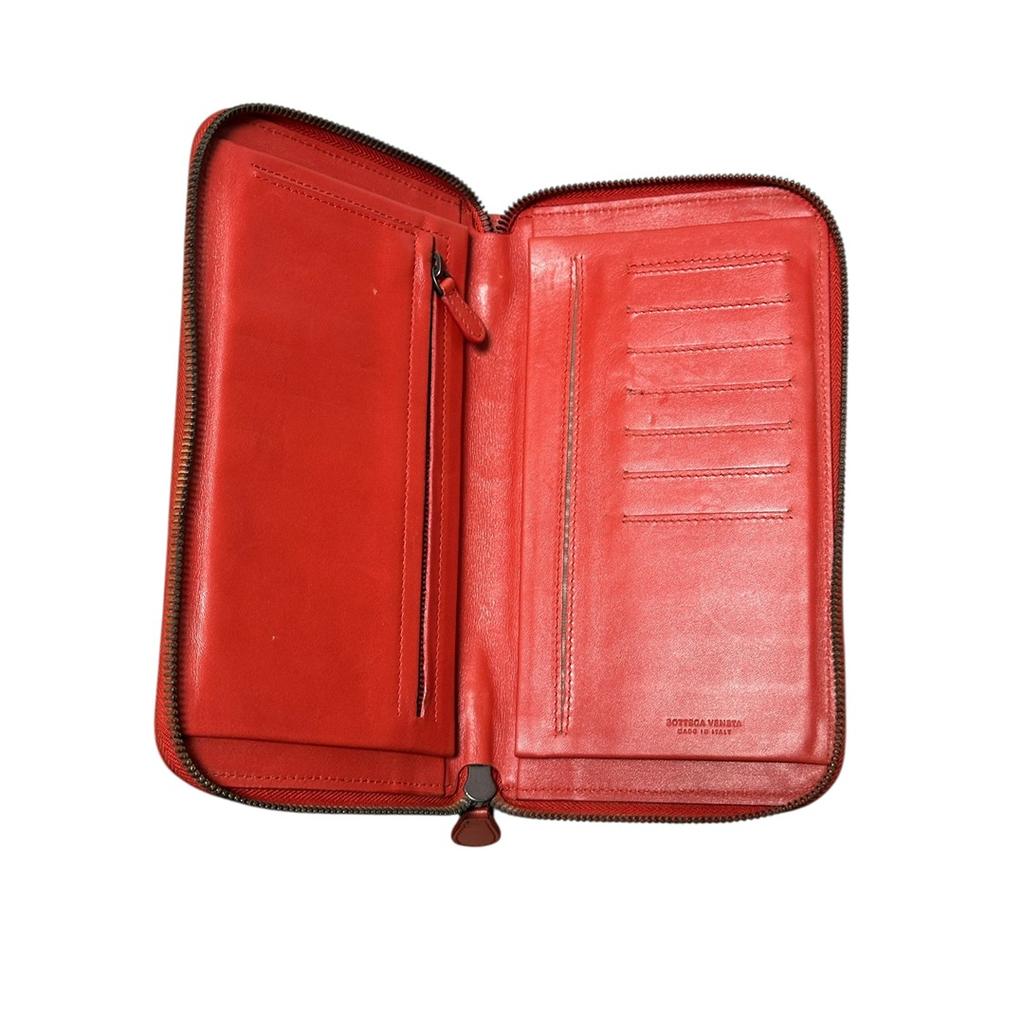 Porte-monnaie Bottega Veneta - Rouge - État : Très Bon