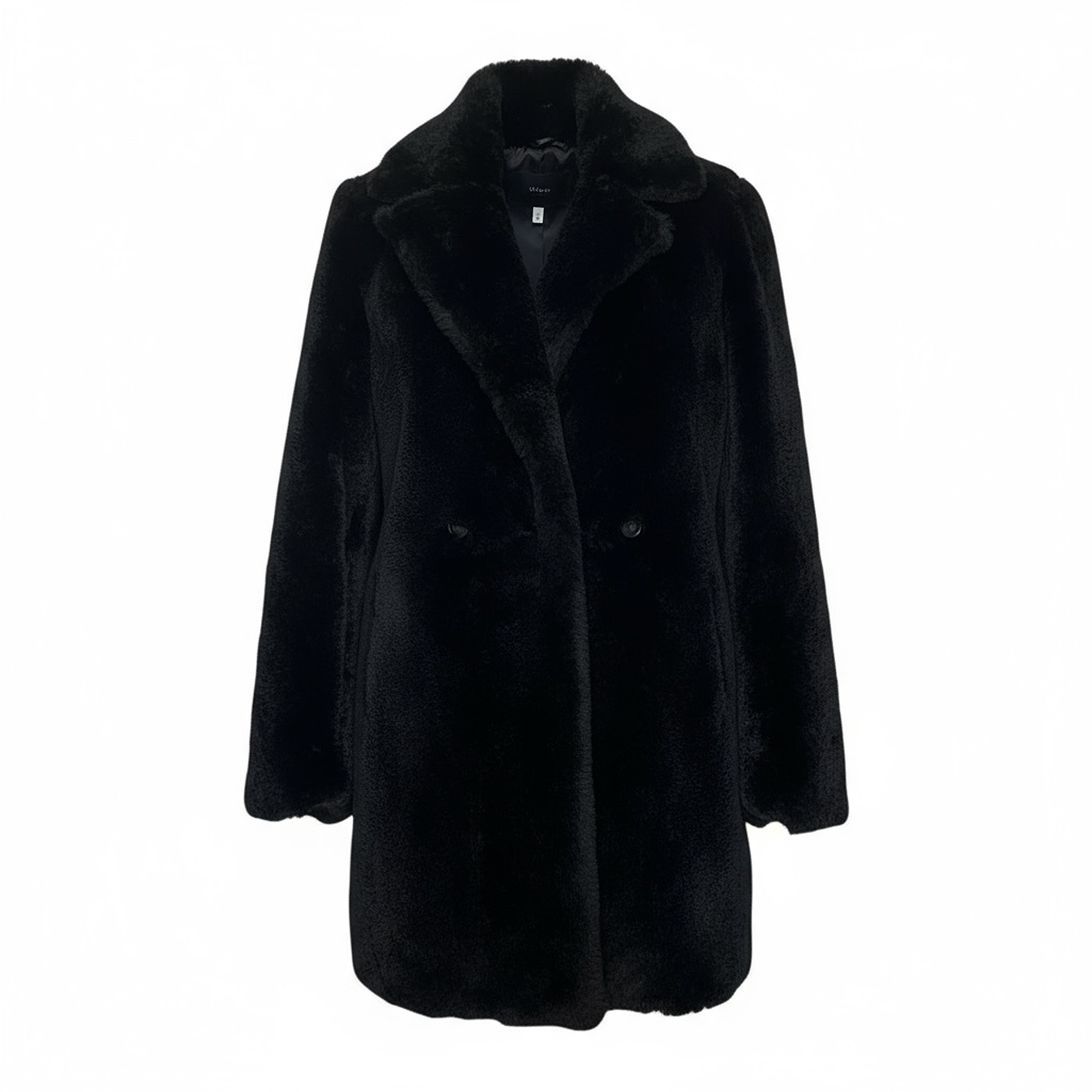 Manteau En Fausse Fourrure Maje - 36 - Noir - État : Trèsbon