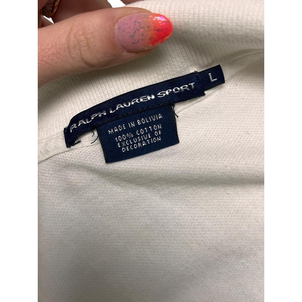 Polo Ralph Lauren Sport femme manches longues blanc - L - État : Excellent