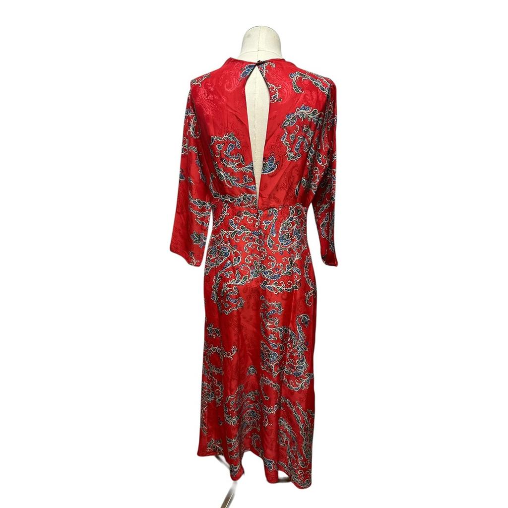 Robe Longue Sandro - 42 - Rouge - État : Excellent