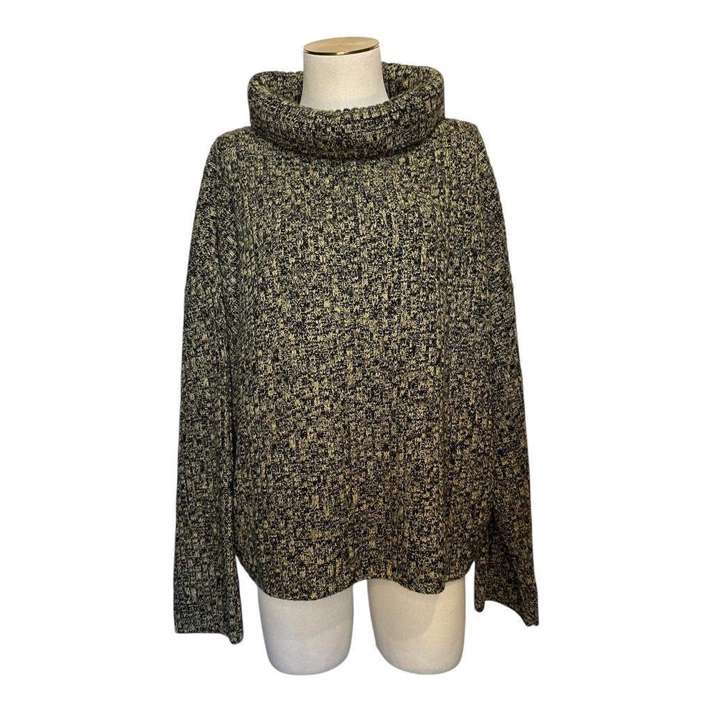 Pull Col Roulé Sandro - L - Noir/gris - État : Très Bon