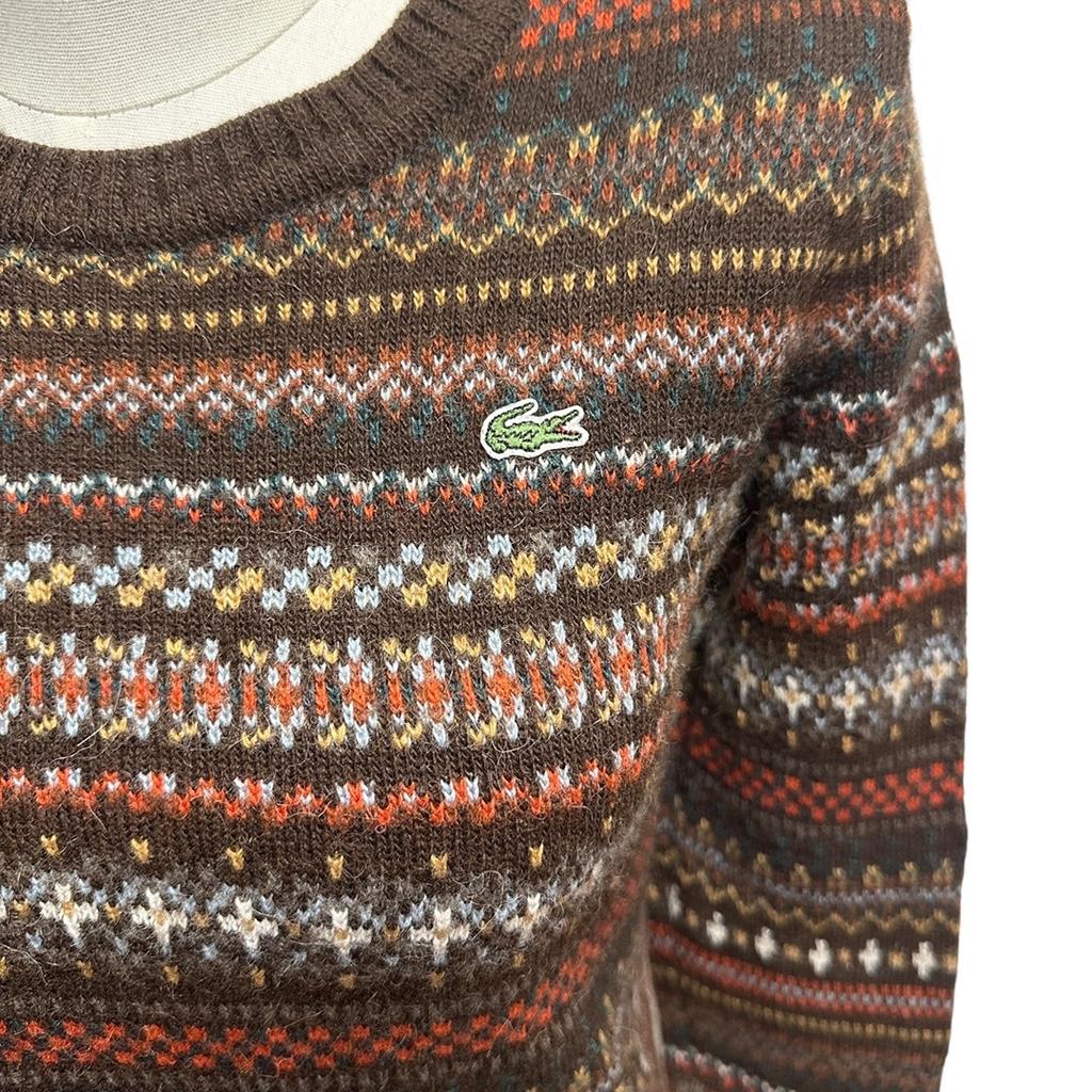 Pull femme Lacoste - 36 - Marron - État : Excellent