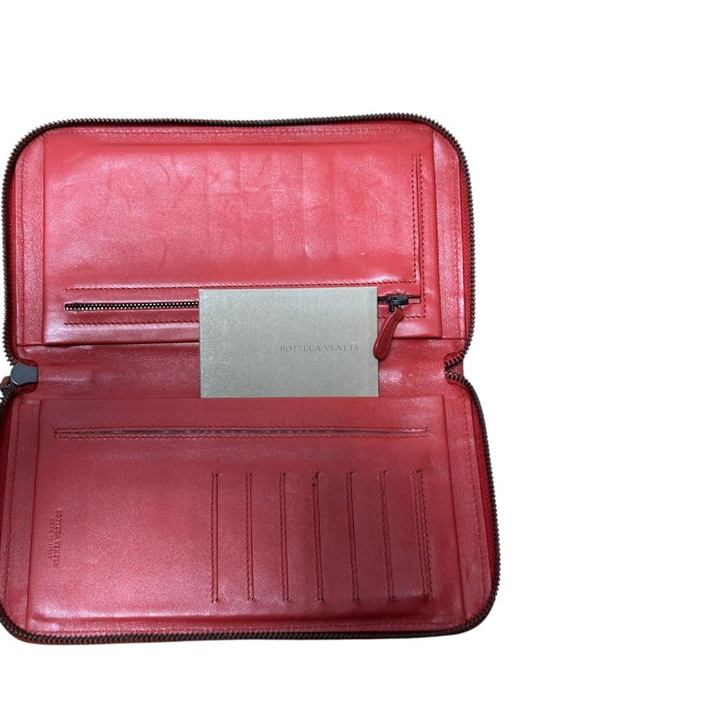 Porte-monnaie Bottega Veneta - Rouge - État : Très Bon