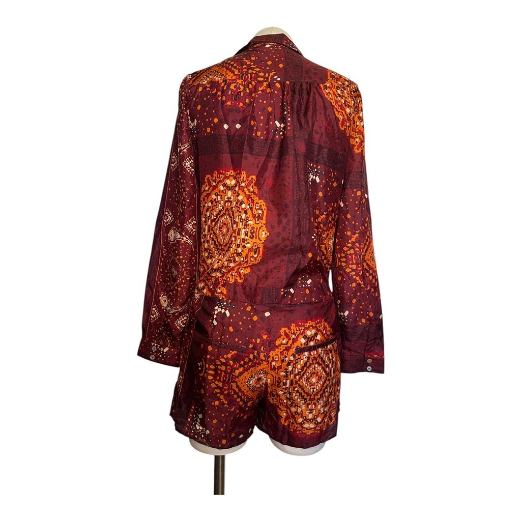 Combi Short Ba&sh - 36 - Orange Bordeaux - État : Très Bon