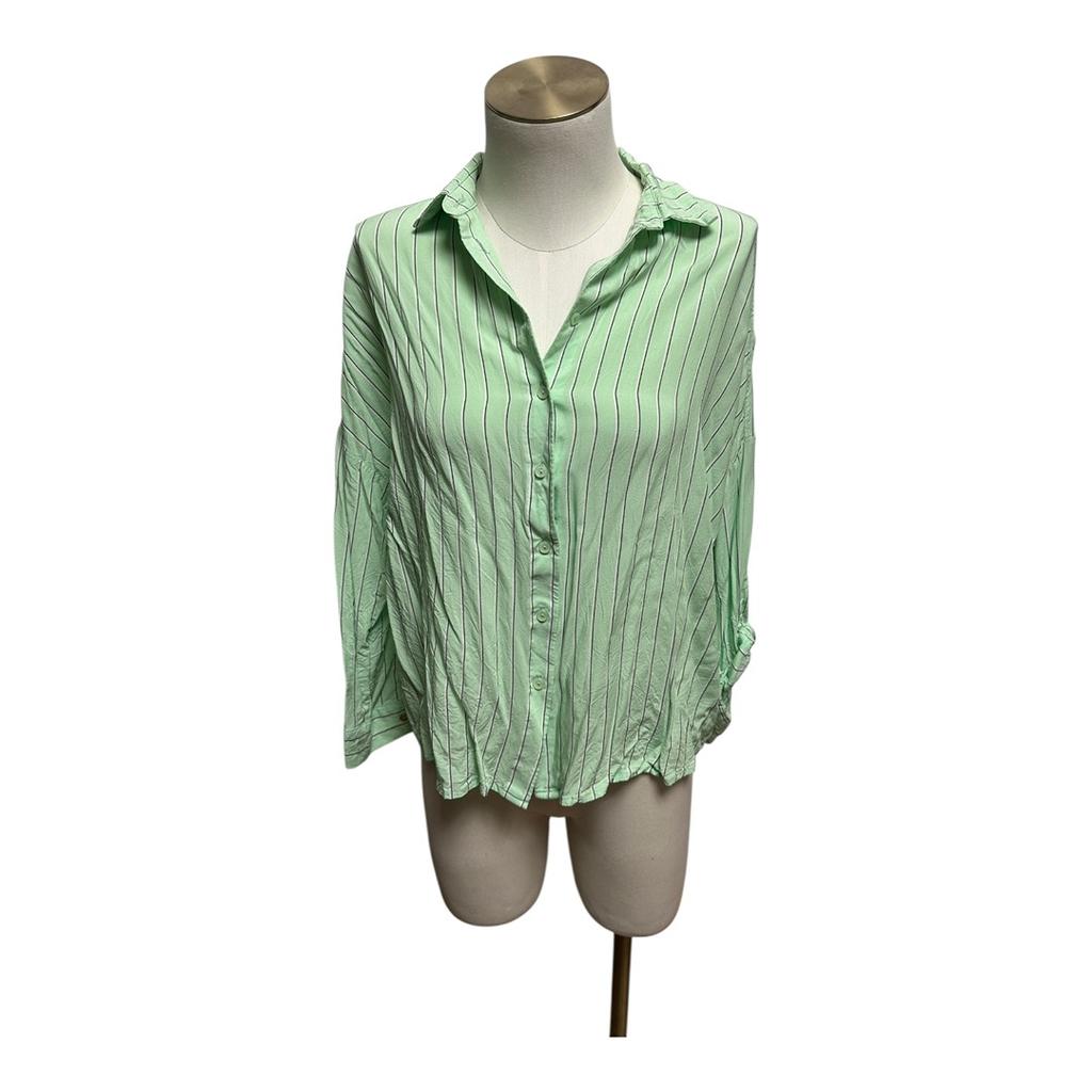 Chemise Grace & Mila - S - Vert clair à rayures - État : Excellent