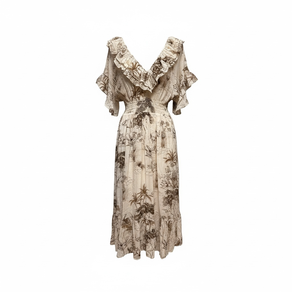 Robe midi Sandro - 38 - Écru - État : Neuf