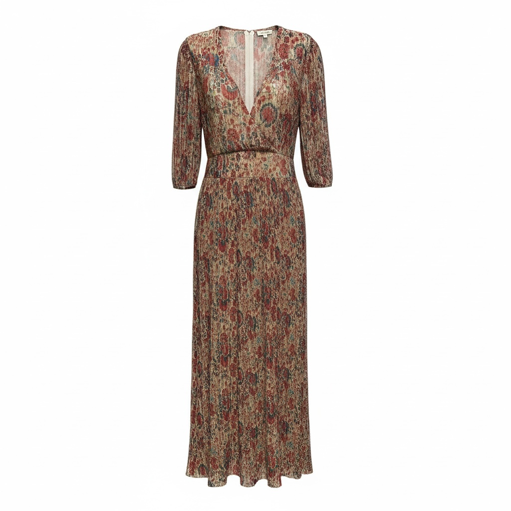 Robe Longue Ba&sh - Xs - Marron - État : Très Bon