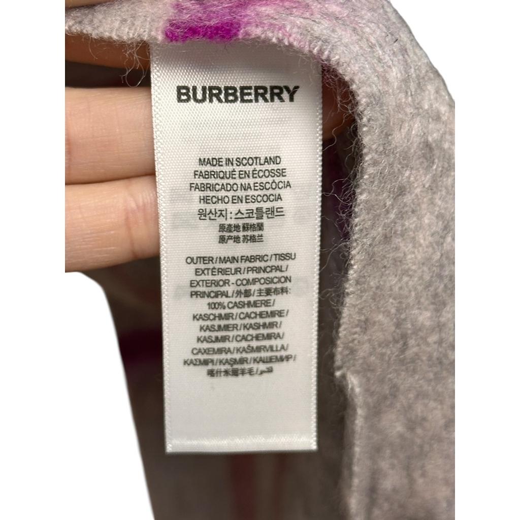 Écharpe Burberry - Taille unique - Gris/rose - État : Excellent