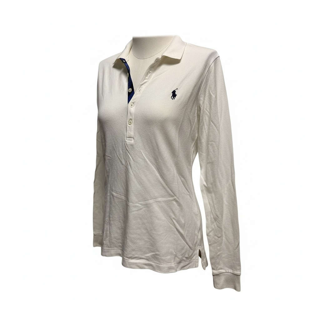 Polo Ralph Lauren Sport femme manches longues blanc - L - État : Excellent