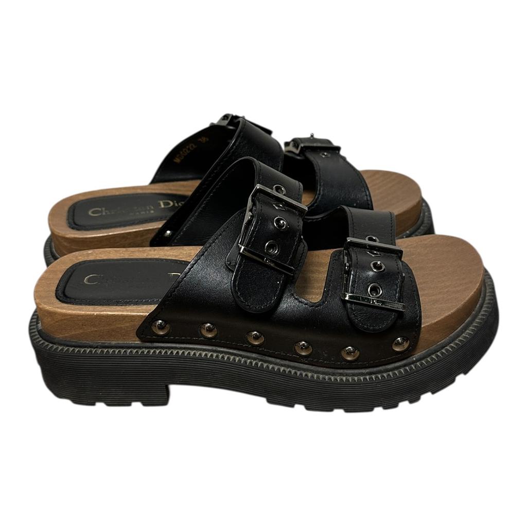 Mules Christian Dior - 38 - Noir - État : Excellent