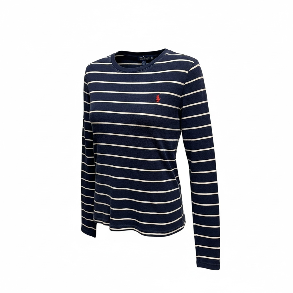 T-shirt manches longues Ralph Lauren Sport - L - Marine - État : Excellent